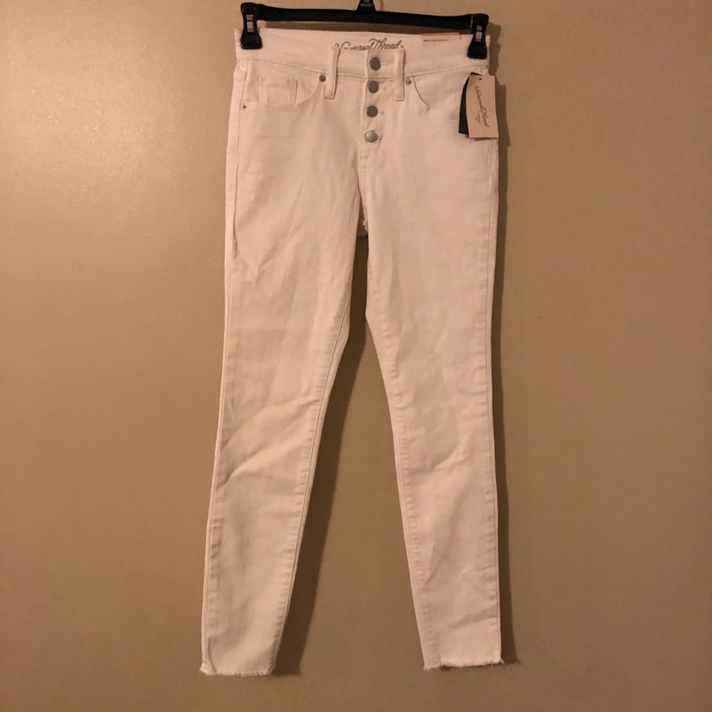 Universal Thread Cream High Rise Skinny Jeans